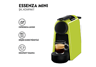 NESPRESSO D35 Essenza Mini Yeşil Kahve Makinesi ve Süt Köpürtücü Aksesuar_1