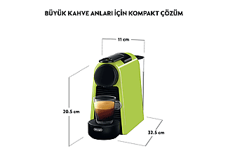 NESPRESSO D35 Essenza Mini Yeşil Kahve Makinesi ve Süt Köpürtücü Aksesuar_2