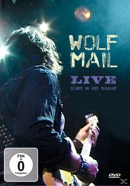 DVD-Cover: Band spielt auf der Bühne. Text: Wolf Mail, Live, Blues in Red Square.