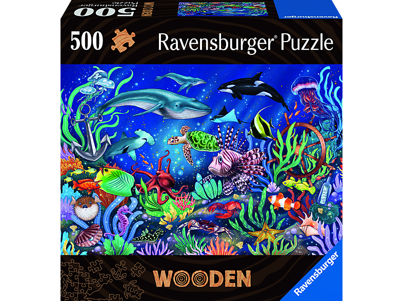 RAVENSBURGER Unten im Meer 2D Puzzle Mehrfarbig