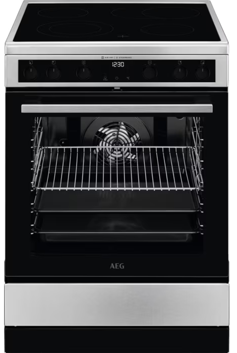 AEG CCB6693APM PlusSteam kerámialapos tűzhely gőzfunkcióval, AirFry, pirolitikus tisztítás