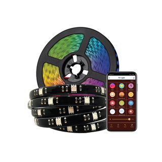 Luces LED - Muvit iO MIOLST005, Tira LED para Televisión de hasta 75", WiFi, RGB, Negro