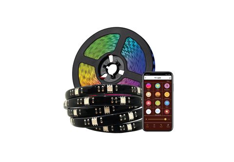 Luces LED  Muvit iO MIOLST005, Tira LED para Televisión de hasta 75,  WiFi, RGB, Negro