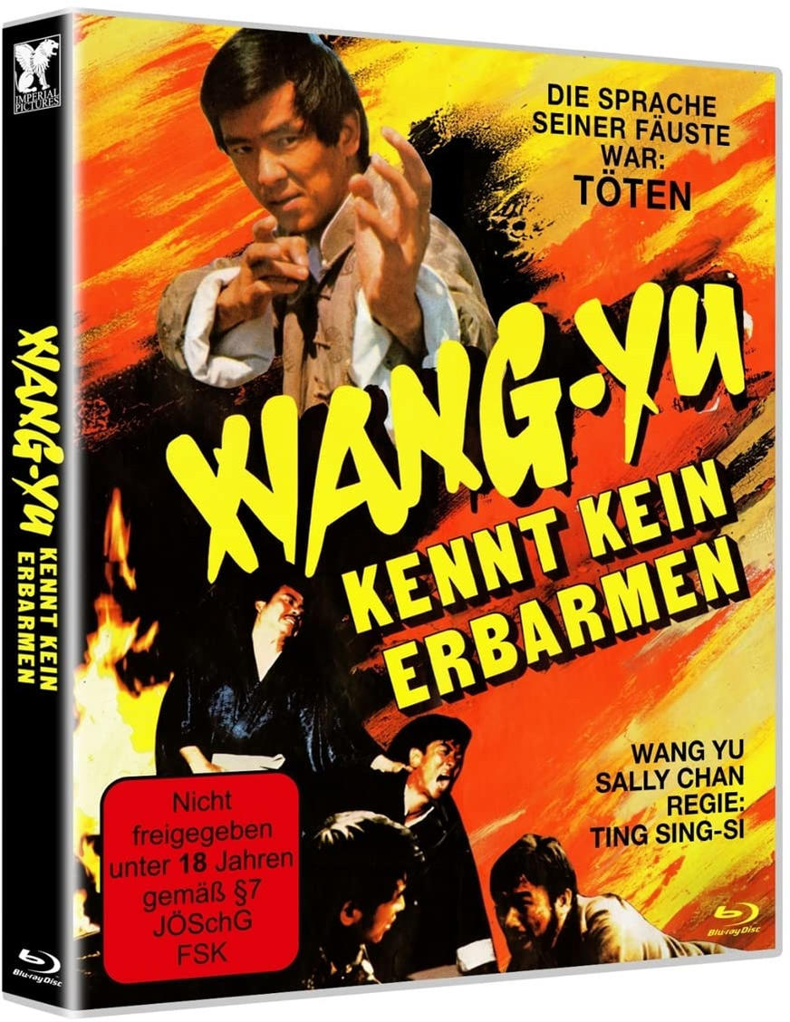 Eine DVD-Hülle mit dem Film 'Wang Yu' und einem Mann im Zentrum.