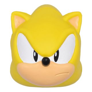 JUST TOYS Sonic Mega SquishMe - Super Sonic - Figurine de collection (Jaune/Blanc/Noir)