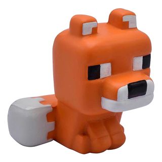 JUST TOYS Minecraft Mega SquishMe - Fox - Personaggi da collezione (Arancione/Bianco/Nero)