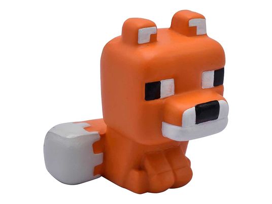 JUST TOYS Minecraft Mega SquishMe - Fox - Personaggi da collezione (Arancione/Bianco/Nero)