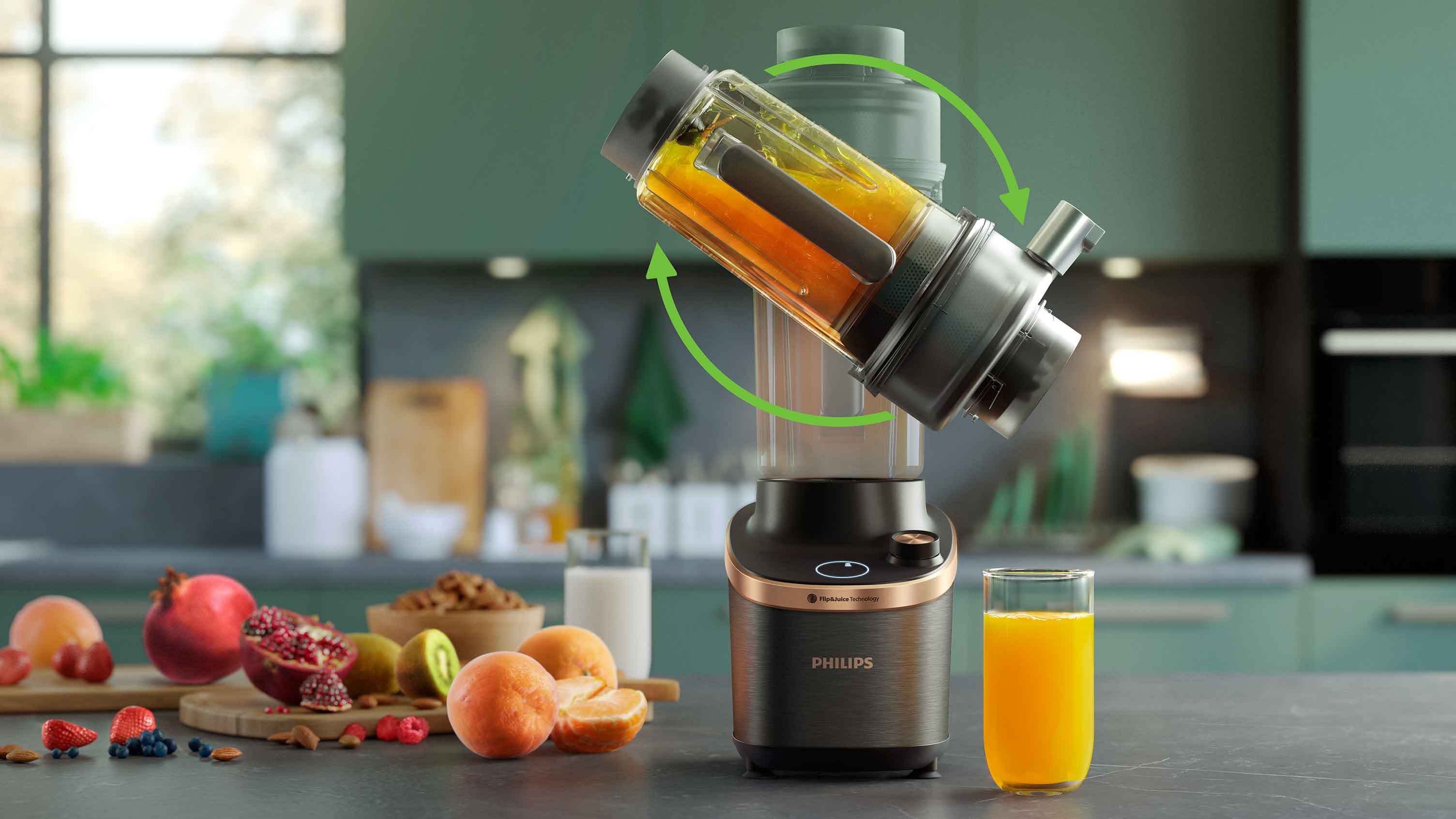 PHILIPS HR3770/00 Dual Chef Meyve Sıkacağı & Blender Siyah metal