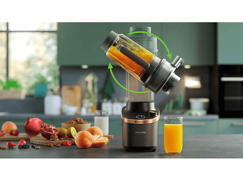 PHILIPS HR3770/00 Dual Chef Meyve Sıkacağı & Blender Siyah metal_4