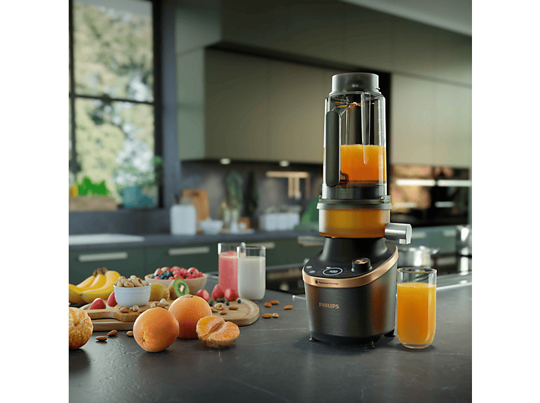 PHILIPS HR3770/00 Dual Chef Meyve Sıkacağı & Blender Siyah metal