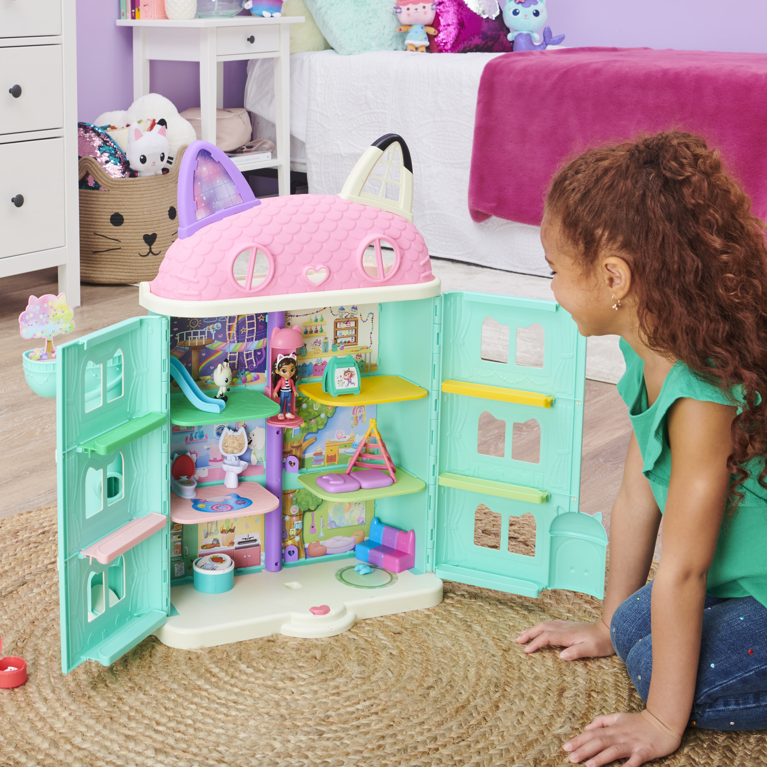 MASTER Gabby\'s Puppenhaus 36434 Spielset Mehrfarbig - Purrfect Dollhouse SPIN