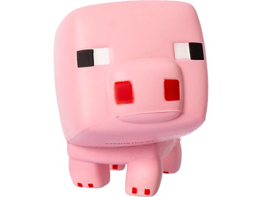 JUST TOYS Minecraft Mega SquishMe - Pig - Figurine de collection (Rose/Rouge/Noir)