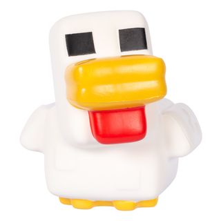JUST TOYS Minecraft Mega SquishMe (S2) - Chicken - Personaggi da collezione (Bianco/Giallo/Rosso)