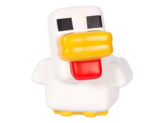 JUST TOYS Minecraft Mega SquishMe (S2) - Chicken - Personaggi da collezione (Bianco/Giallo/Rosso)