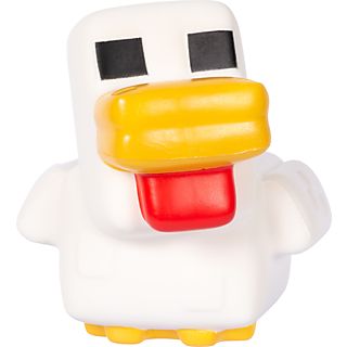 JUST TOYS Minecraft Mega SquishMe (S2) - Chicken - Sammelfigur (Weiss/Gelb/Rot)