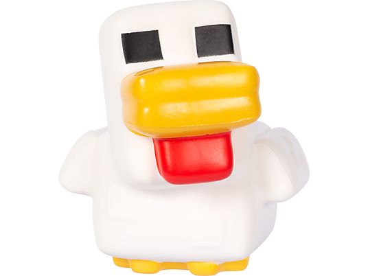 JUST TOYS Minecraft Mega SquishMe (S2) - Chicken - Figurine de collection (Blanc/Jaune/Rouge)