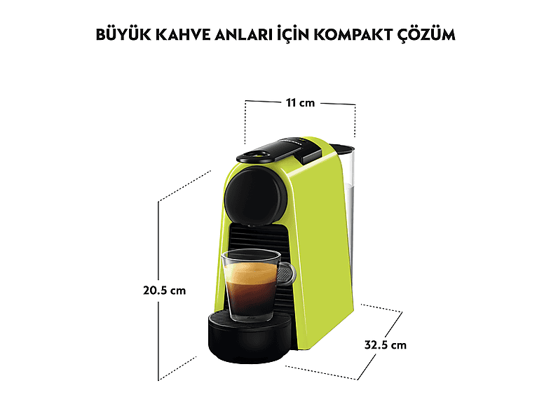 NESPRESSO D30 Essenza Mini Yeşil Kahve Makinesi_2