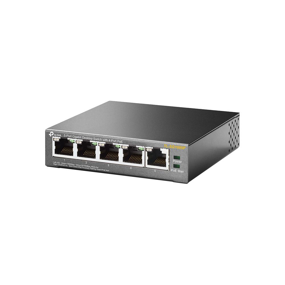 TP-LINK TL-SG1005P 5-Port- 10/100/1000 Mbit/s 4 Switch Gigabit Ports PoE 5