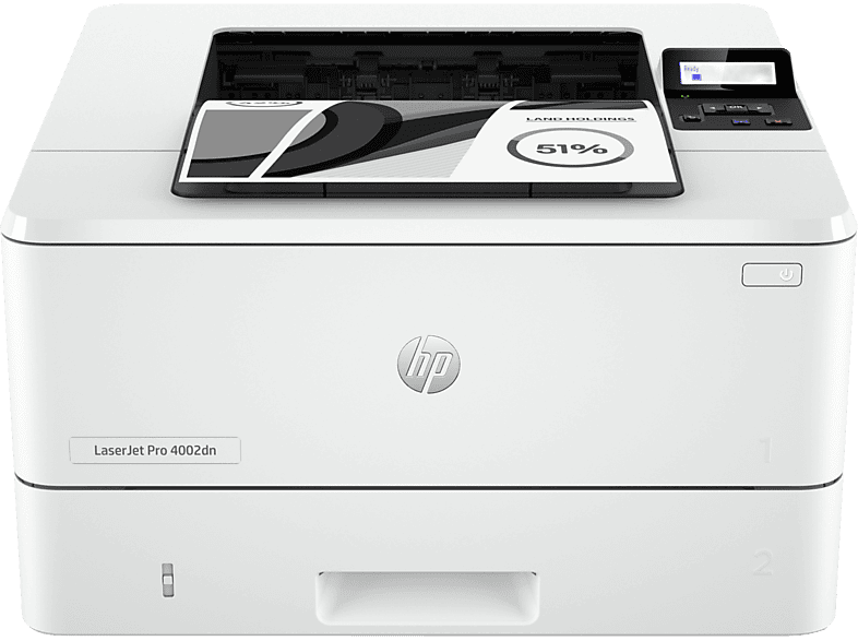 Impresora láser - HP LaserJet Pro 4002dn, Blanco y negro, Impresión automática a dos caras, Smart,