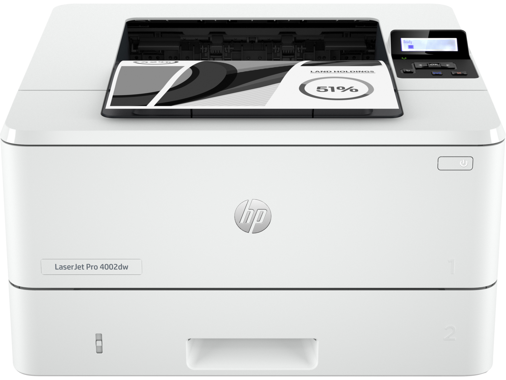 Impresora láser - HP LaserJet Pro 4002dw, Laser, 1200 x 1200 DPI, 40 ppm, HP Smart, Blanco