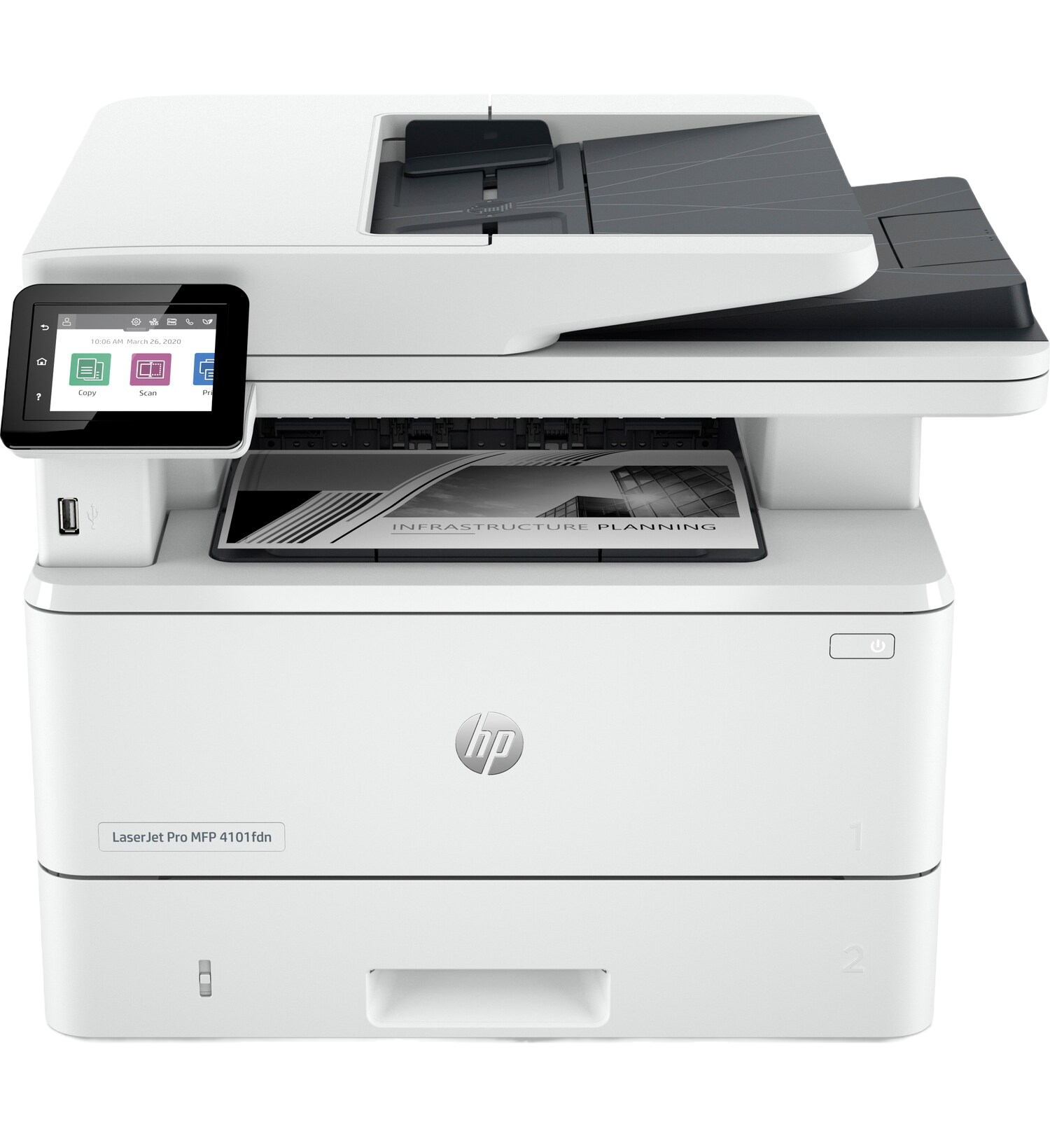 Impresora multifunción - HP LaserJet Pro 4102dwe, 40 ppm, Bluetooth, Wi-Fi® Direct, HP Smart, Blanco