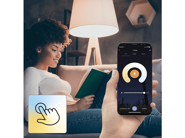 Thumbnail - HAMA 3er Pack App und Sprachsteuerbare WLAN-LED - Einbauspots Warmweiß bis Tageslicht