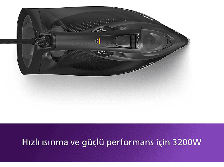 PHILIPS DST7511/80 Azur Buharlı Ütü Siyah_1