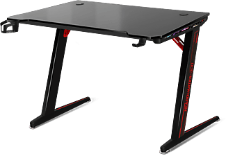 SPIRIT OF GAMER Headquarter 300 gaming asztal, MDF lap, fém lábak, RGB LED, 120 x 60 x 75 cm, fekete (SOG-DESK300)