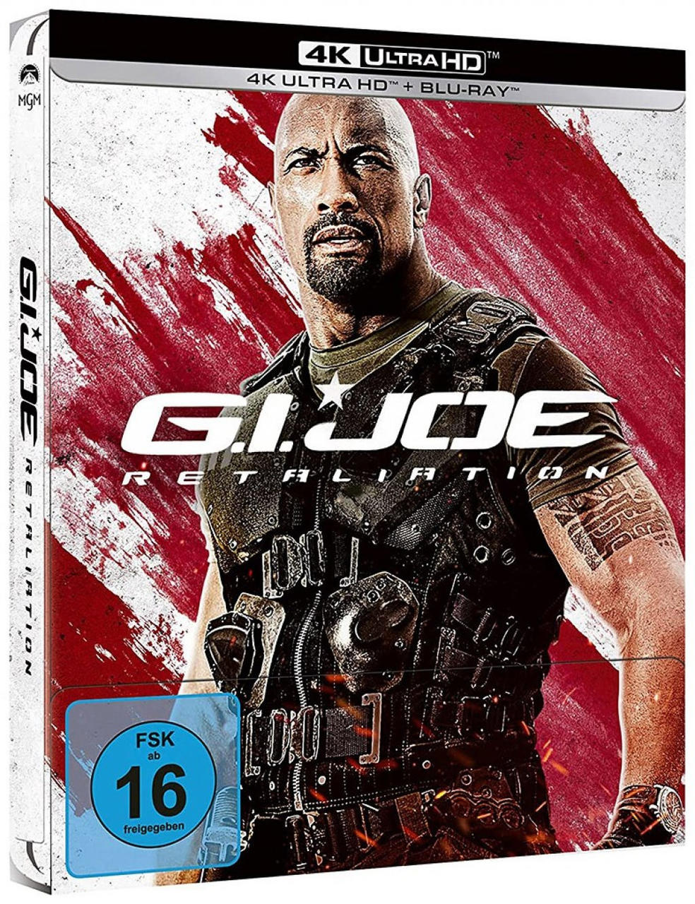 Eine Blu-ray-Filmhülle mit Dwayne Johnson auf dem Cover.