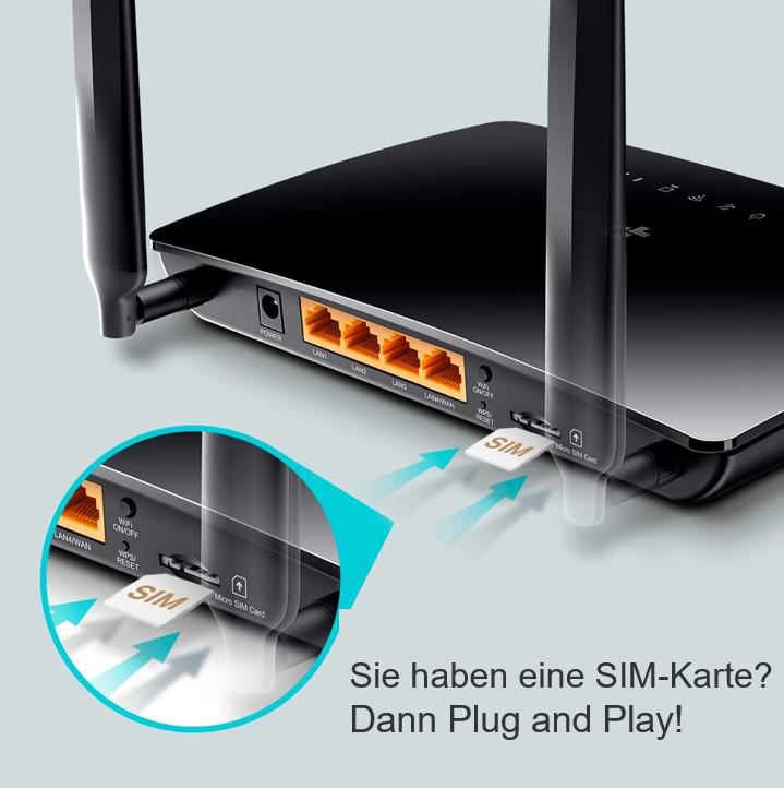 Dual-Band 300 AC750 TP-LINK Mbit/s MR200 4G/LTE ARCHER Router WLAN