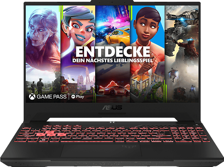 Prozessor, TUF Zoll NVIDIA, GB mit SSD, 15,6 GeForce ASUS (64 11 7 4050, Gaming Notebook, Grau RTX™ Display, 16 RAM, AMD 512 Home Windows A15 Bit) Ryzen™ GB FA507NU-LP002W,