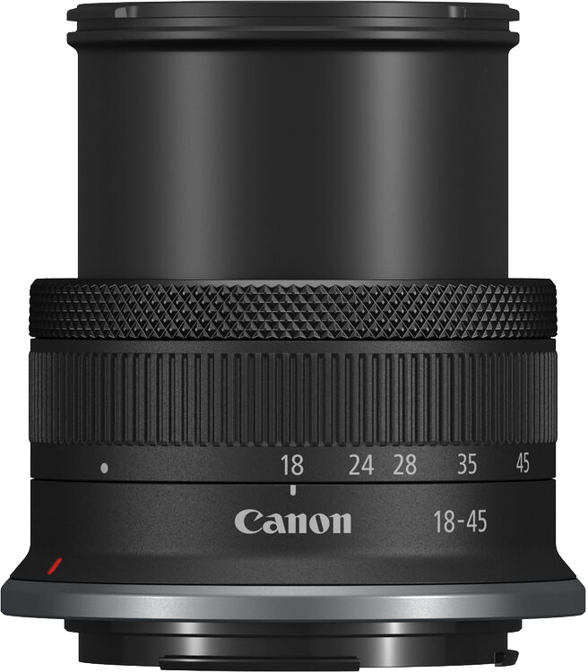 Canon 18-45 mm-es objektív fókusz- és zoomgyűrűkkel.