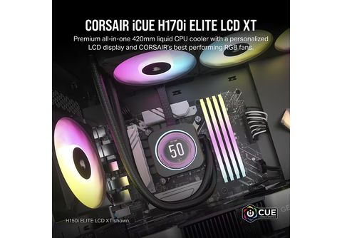 Corsair iCUE H150i RGB PRO XT CPU-Flüssigkeitskühlung Schwarz