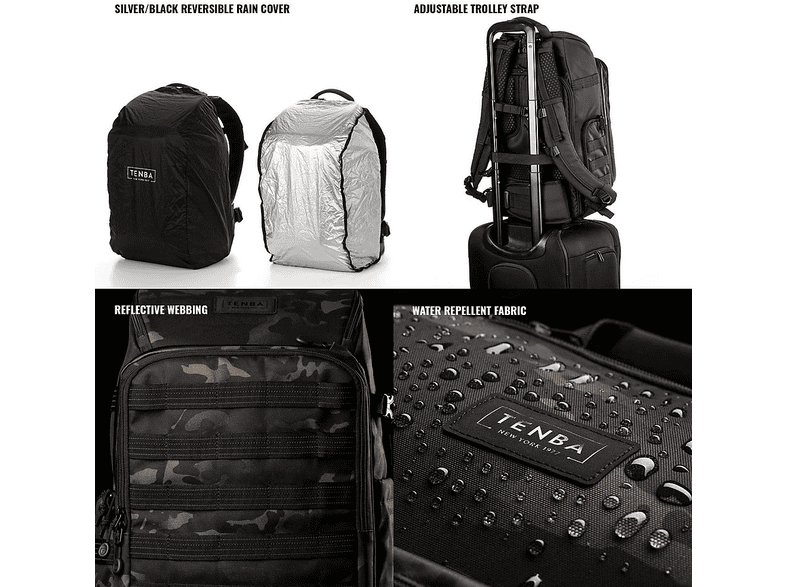 Tenba Kamerarucksack Axis V2, 20 Liter, MultiCam Schwarz — Foto 5 von 5