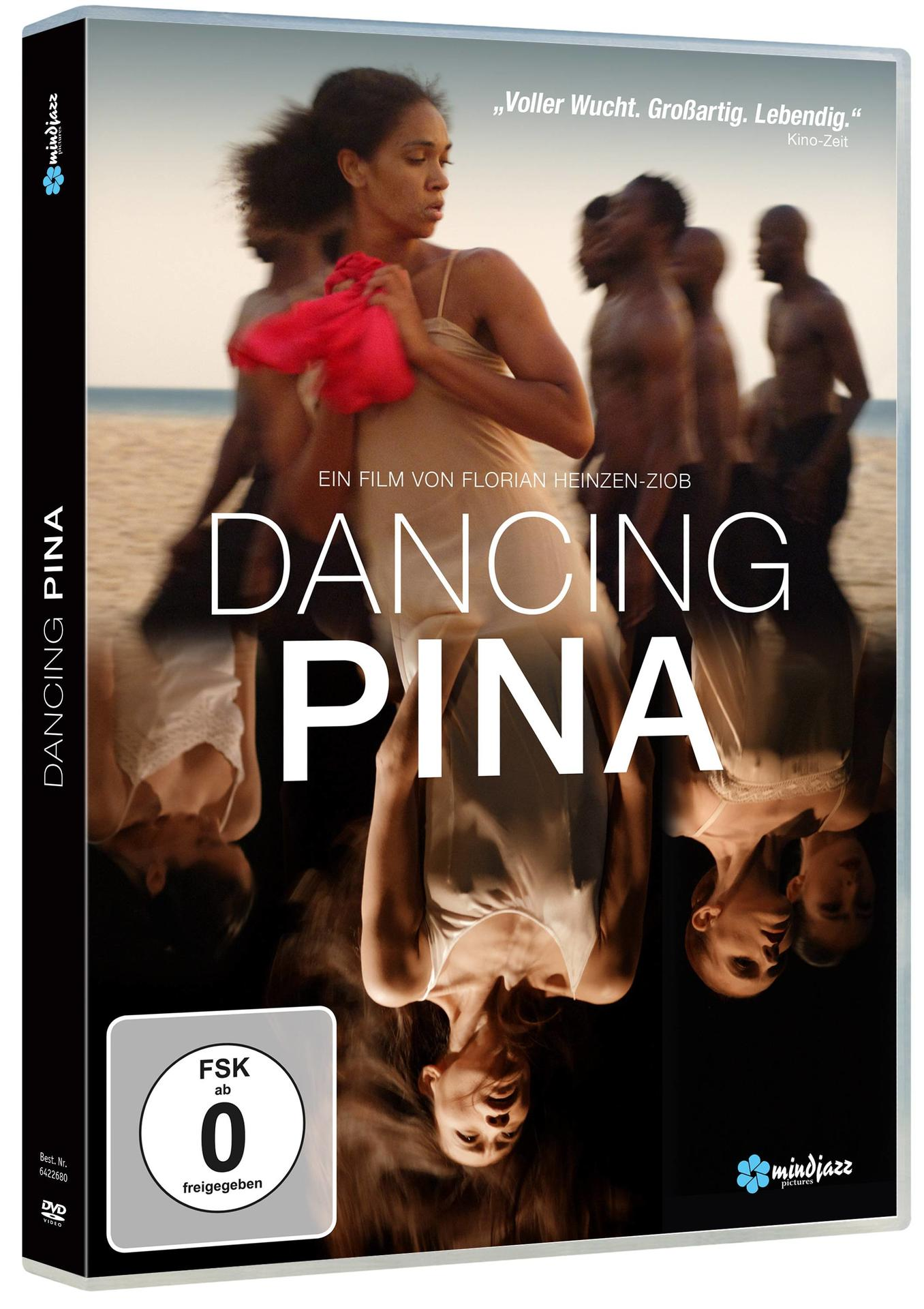 DVD-Box mit einer Frau und anderen Personen am Strand. Der Titel lautet 'DANCING PINA'.