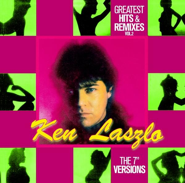 Album borító. Férfi középen, rózsaszín háttérrel. A szöveg: 'Ken Laszlo'.
