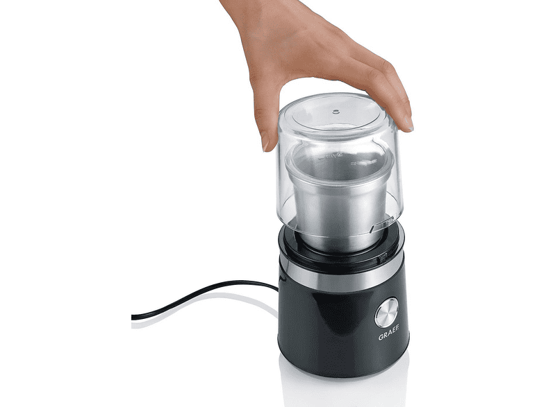 Graef Kaffee- und Gewürzmühle CM102 Gewürz und Kaffeemühle (Schwarz/Edelstahl, 200 W) — Foto 4 von 4