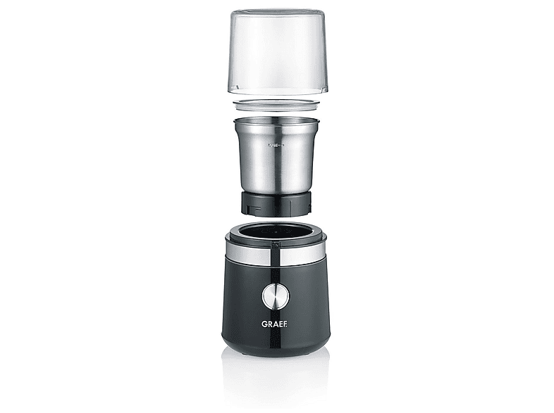 Graef Kaffee- und Gewürzmühle CM102 Gewürz und Kaffeemühle (Schwarz/Edelstahl, 200 W) — Foto 2 von 4