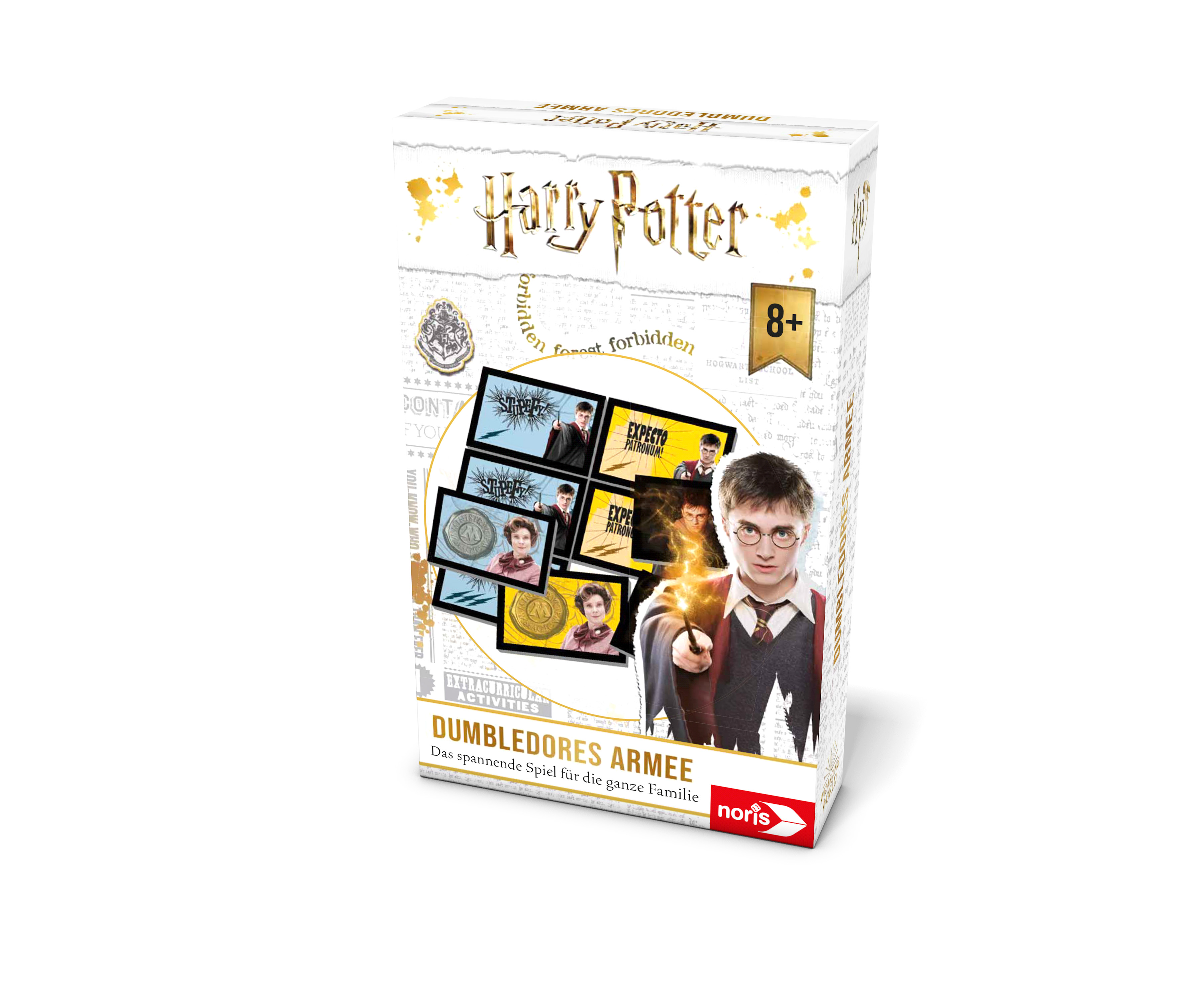Harry Potter Spielbox mit Spielbrett und Karten.