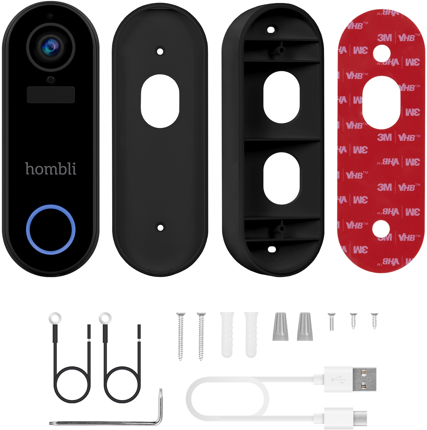HOMBLI Smart Doorbell Pack - Türklingel-Set (Schwarz)