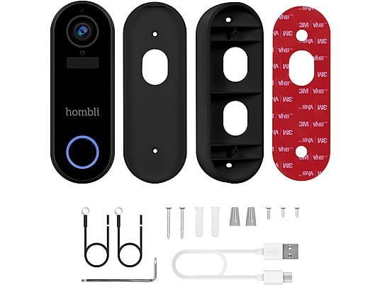 HOMBLI Smart Doorbell Pack - Kit de sonnette (Noir)