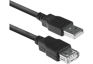 ACT USB-A hosszabbító kábel, 1,8 méter, fekete (AC3040)