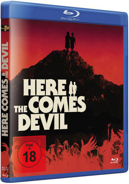 Blu-ray-Disc-Hülle mit rotem und schwarzem Filmplakat.