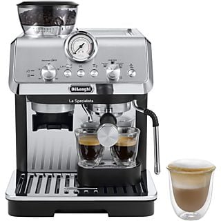 Cafetera express - De'Longhi La Specialista mini Arte EC9155.MB, Thermoblock, Espresso con molinillo, 1400 W, 1.7 l, 15 bar, Metalizado/Negro