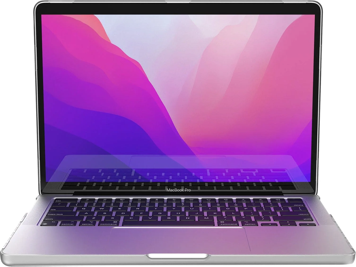 Un computer portatile con schermo colorato aperto su un tavolo.