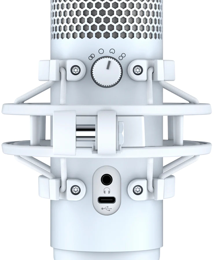 HYPERX Microphone Streaming gamer Quadcast S RGB Blanc (519P0AA)