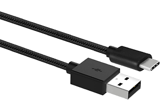 ACT USB-A - USB Type-C összekötő kábel, fonott borítás, 1 méter, USB 3.2, fekete (AC3094)