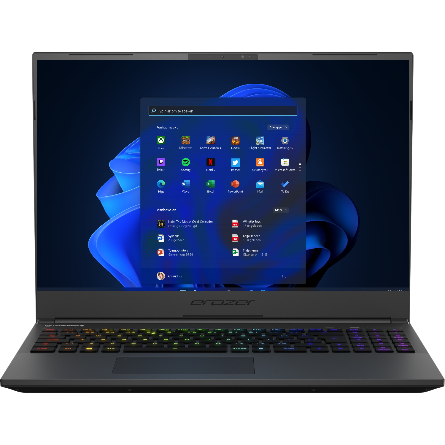 ERAZER Major X20 MD62525 NL - 16 inch - Intel Core i9 - 32 GB - 1 TB - GeForce RTX 4060