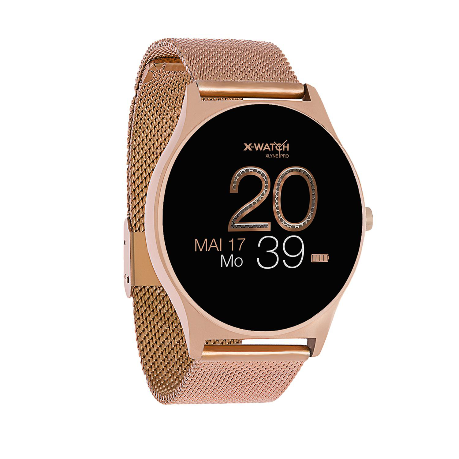 XW 265 Roségold/Armband: Gehäuse: X-WATCH PRO X-WATCH Roségold Smartwatch mm, Metall, (54029) JOLI