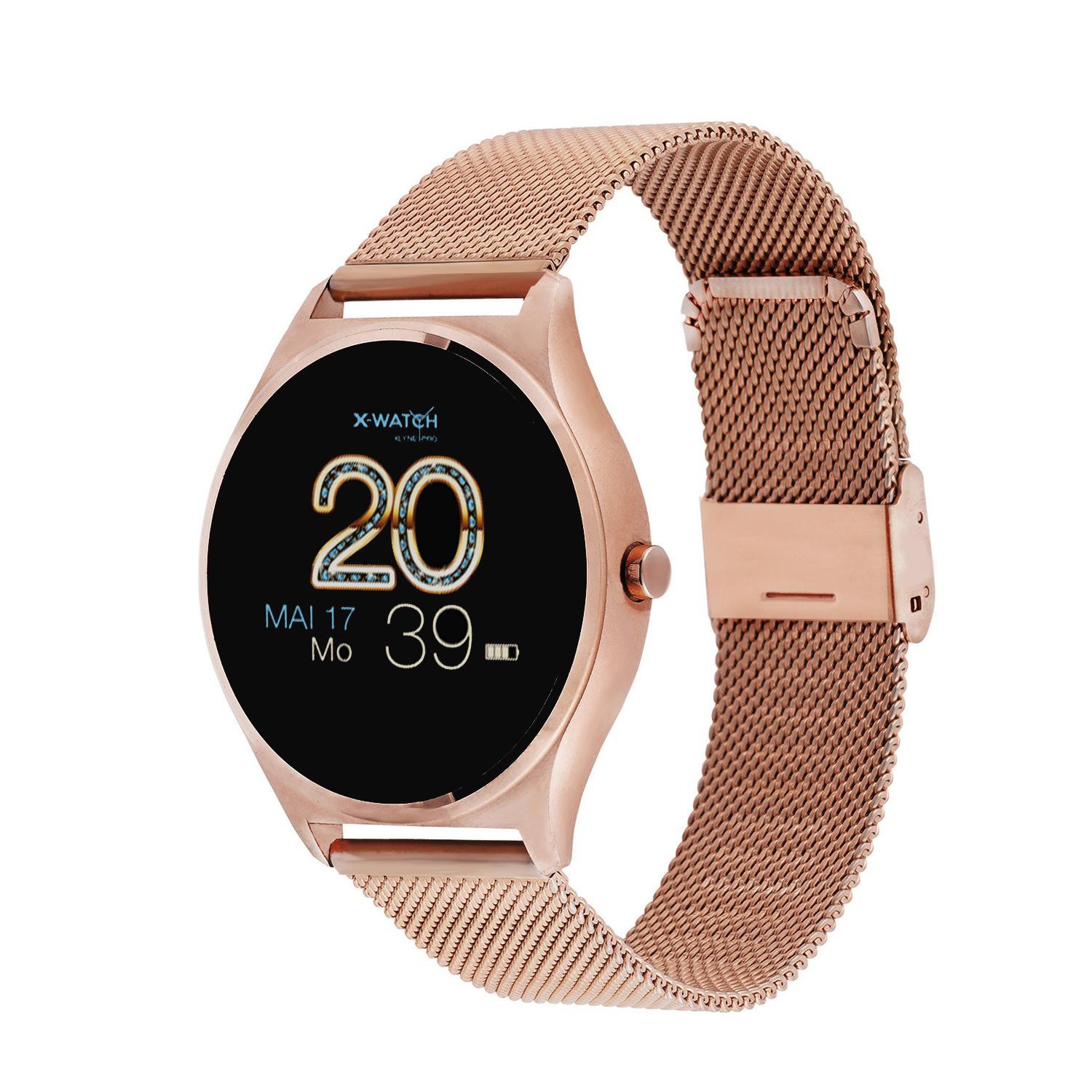 XW 265 Roségold/Armband: Gehäuse: X-WATCH PRO X-WATCH Roségold Smartwatch mm, Metall, (54029) JOLI